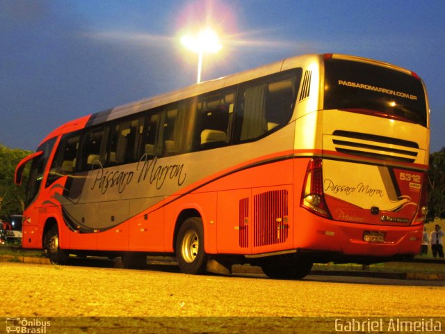 Empresa de Ônibus Pássaro Marron 5312 na cidade de São Paulo, São Paulo, Brasil, por Gabriel Almeida. ID da foto: 3292809.