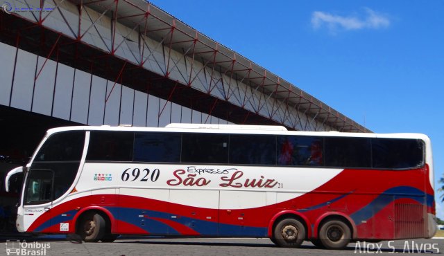 Expresso São Luiz 6920 na cidade de Maceió, Alagoas, Brasil, por Alex Santos. ID da foto: 3294430.