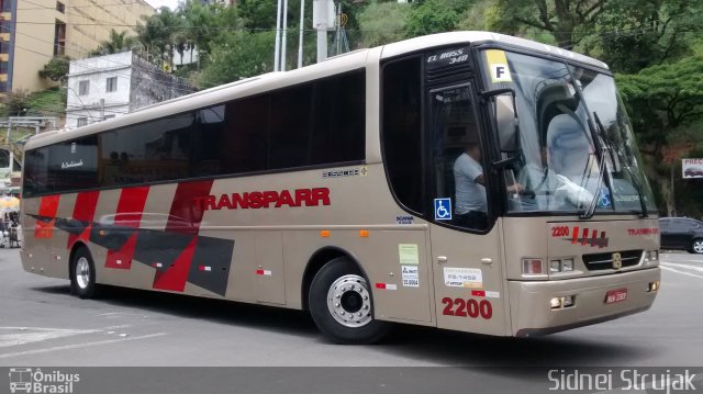 Transparr Transportadora Turística 2200 na cidade de Aparecida, São Paulo, Brasil, por Sidnei Machado Strujak. Número da foto: #3296624.