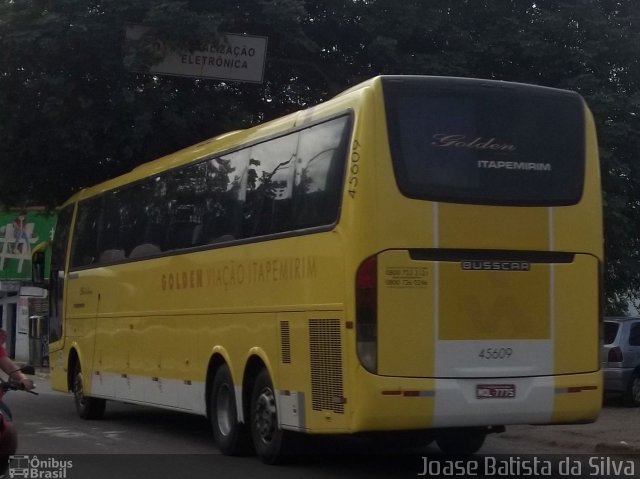 Viação Itapemirim 45609 na cidade de Coronel Fabriciano, Minas Gerais, Brasil, por Joase Batista da Silva. Número da foto: #3296505.