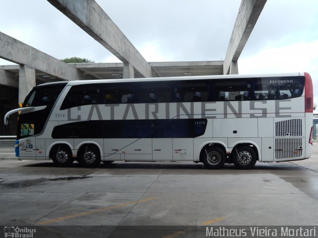 Auto Viação Catarinense 3514 na cidade de Curitiba, Paraná, Brasil, por Matheus Vieira Mortari. Número da foto: #3296929.