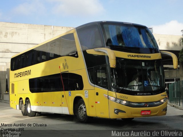 Viação Itapemirim 60014 na cidade de Curitiba, Paraná, Brasil, por Marco Aurélio de Oliveira. ID da foto: 3296906.