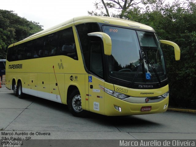 Viação Itapemirim 60533 na cidade de São Paulo, São Paulo, Brasil, por Marco Aurélio de Oliveira. Número da foto: #3296987.