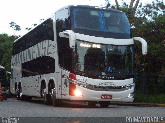 Auto Viação Catarinense 3542 na cidade de São Paulo, São Paulo, Brasil, por Alexandre Rodrigo. Número da foto: #3295803.