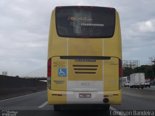 Viação Itapemirim 49031 na cidade de Pindamonhangaba, São Paulo, Brasil, por Edmilson Bandeira. Número da foto: #3295669.