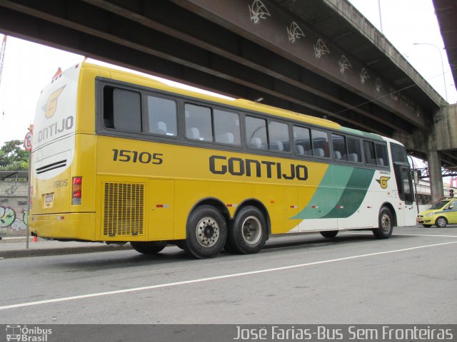 Empresa Gontijo de Transportes 15105 na cidade de Rio de Janeiro, Rio de Janeiro, Brasil, por Junior Almeida. ID da foto: 3254845.