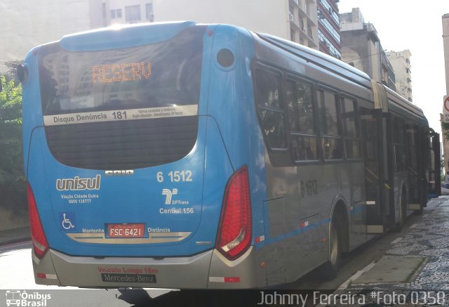 Viação Cidade Dutra 6 1512 na cidade de São Paulo, São Paulo, Brasil, por Johnny Ferreira. Número da foto: #3254214.