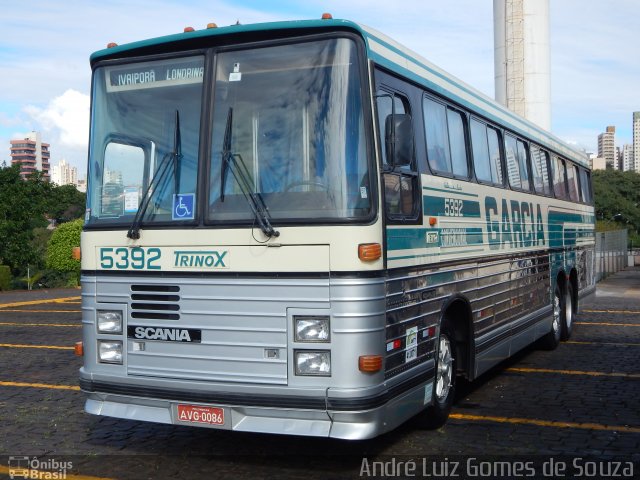 Viação Garcia 5392 na cidade de Londrina, Paraná, Brasil, por André Luiz Gomes de Souza. ID da foto: 3256187.