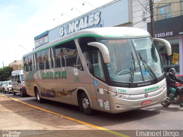 Viação Garcia 7586 na cidade de Apucarana, Paraná, Brasil, por Emanoel Diego.. ID da foto: 3297711.