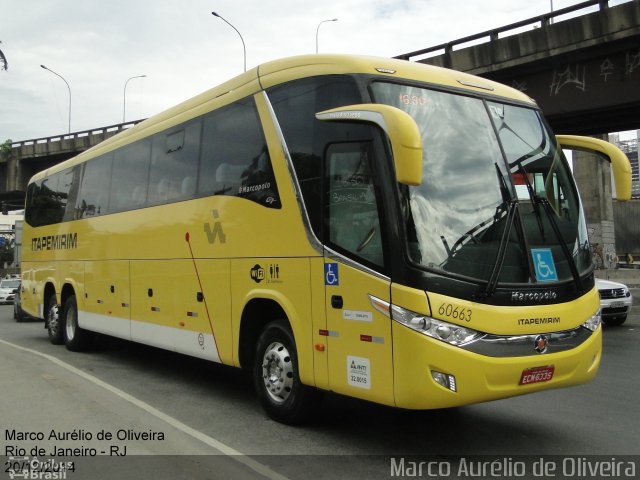 Viação Itapemirim 60663 na cidade de Rio de Janeiro, Rio de Janeiro, Brasil, por Marco Aurélio de Oliveira. ID da foto: 3299437.