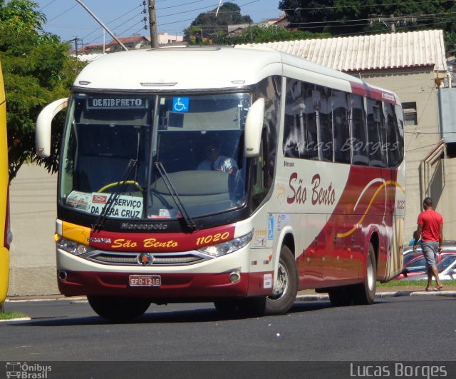 Viação São Bento Ribeirão Preto 11020 na cidade de Araxá, Minas Gerais, Brasil, por Lucas Borges . Número da foto: #3301430.