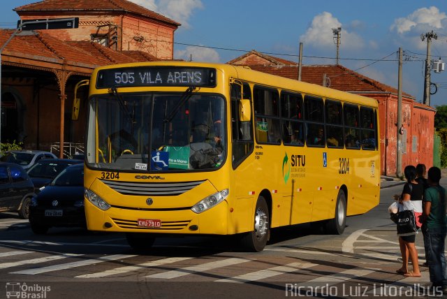 Auto Ônibus Três Irmãos 3204 na cidade de Jundiaí, São Paulo, Brasil, por Ricardo Luiz. ID da foto: 3301412.