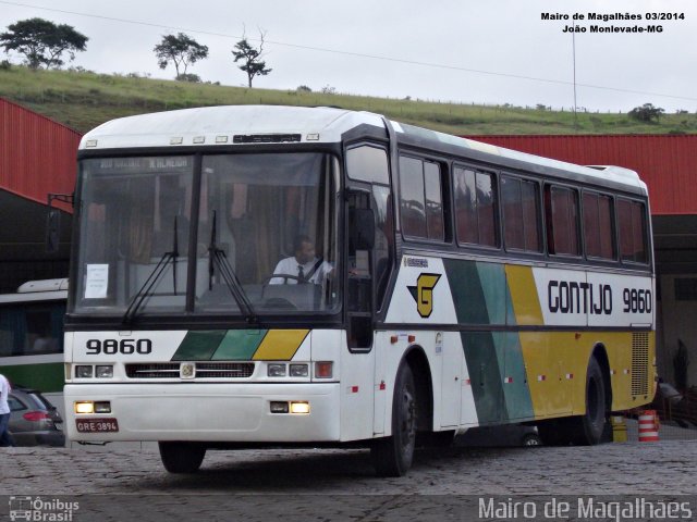 Empresa Gontijo de Transportes 9860 na cidade de João Monlevade, Minas Gerais, Brasil, por Mairo de Magalhães. ID da foto: 3301196.