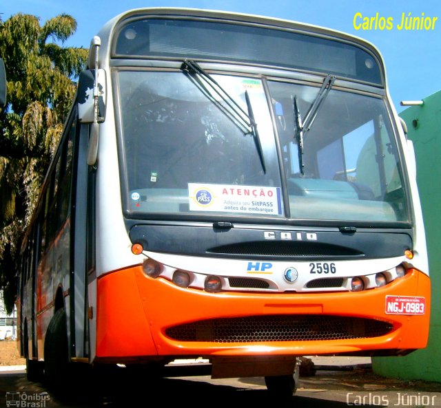 HP Transportes Coletivos 2596 na cidade de Goiânia, Goiás, Brasil, por Carlos Júnior. ID da foto: 3301555.