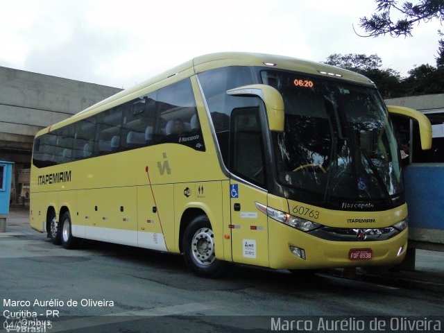 Viação Itapemirim 60763 na cidade de Curitiba, Paraná, Brasil, por Marco Aurélio de Oliveira. Número da foto: #3301252.