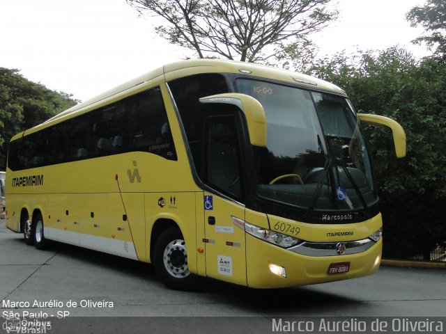 Viação Itapemirim 60749 na cidade de São Paulo, São Paulo, Brasil, por Marco Aurélio de Oliveira. Número da foto: #3301240.