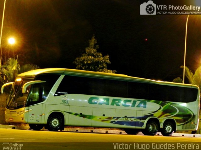 Viação Garcia 7826 na cidade de Maringá, Paraná, Brasil, por Victor Hugo Guedes Pereira. ID da foto: 3301025.