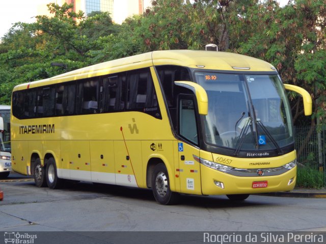 Viação Itapemirim 60657 na cidade de São Paulo, São Paulo, Brasil, por Rogério da Silva Pereira. ID da foto: 3300925.