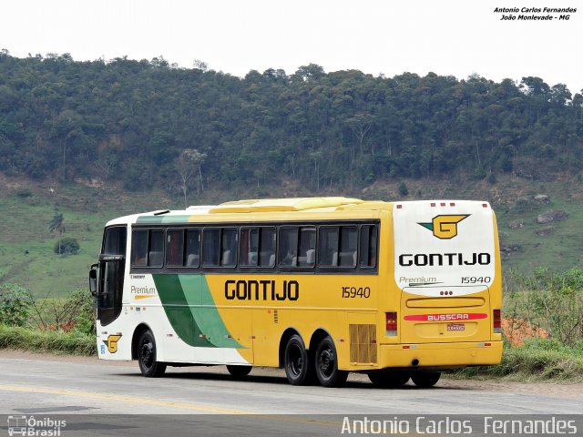 Empresa Gontijo de Transportes 15940 na cidade de João Monlevade, Minas Gerais, Brasil, por Antonio Carlos Fernandes. ID da foto: 3303650.