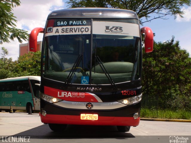 Lirabus 12081 na cidade de São Paulo, São Paulo, Brasil, por Luis Nunez. Número da foto: #3304641.