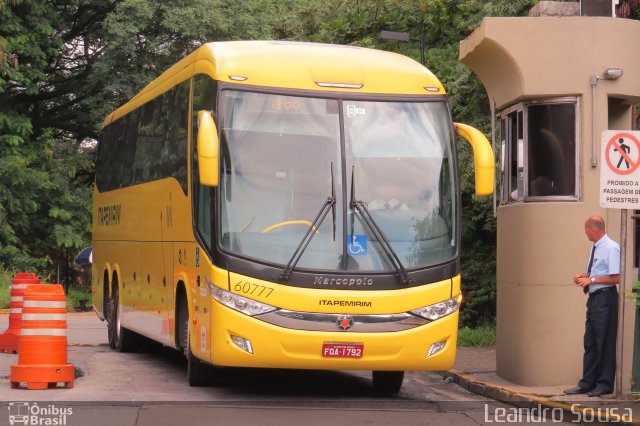 Viação Itapemirim 60777 na cidade de São Paulo, São Paulo, Brasil, por [Leandro Sousa]. ID da foto: 3305623.