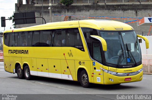 Viação Itapemirim 60583 na cidade de Rio de Janeiro, Rio de Janeiro, Brasil, por Gabriel Batista. ID da foto: 3305928.