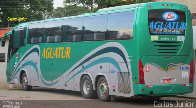 Aguatur Transporte e Turismo 1009 na cidade de Aparecida de Goiânia, Goiás, Brasil, por Carlos Júnior. ID da foto: 3306565.