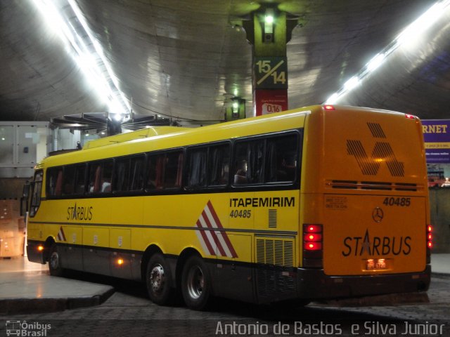 Viação Itapemirim 40485 na cidade de Uberlândia, Minas Gerais, Brasil, por Antonio de Bastos  e Silva Junior. ID da foto: 3306693.