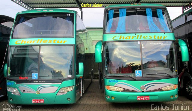 Charllestur Ônibus de Turismo 1011 na cidade de Aparecida de Goiânia, Goiás, Brasil, por Carlos Júnior. ID da foto: 3306570.