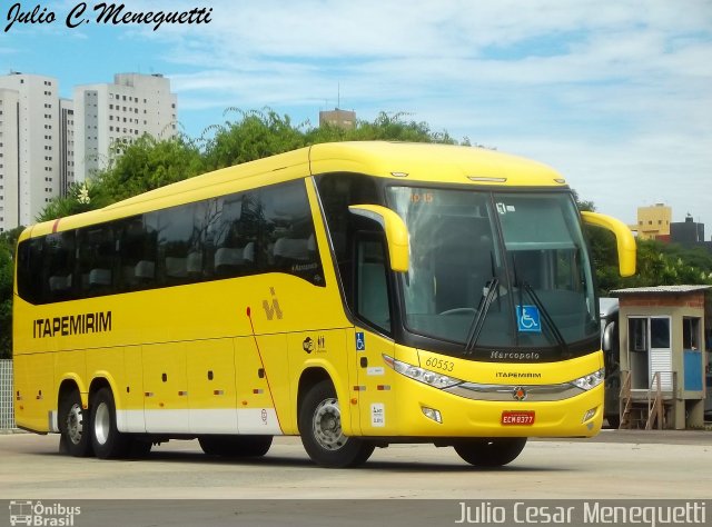 Viação Itapemirim 60553 na cidade de Curitiba, Paraná, Brasil, por Julio Cesar Meneguetti. Número da foto: #3306585.