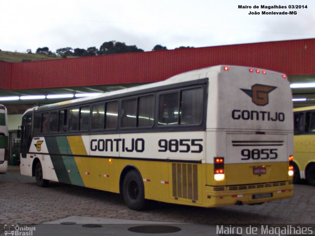 Empresa Gontijo de Transportes 9855 na cidade de João Monlevade, Minas Gerais, Brasil, por Mairo de Magalhães. ID da foto: 3307864.