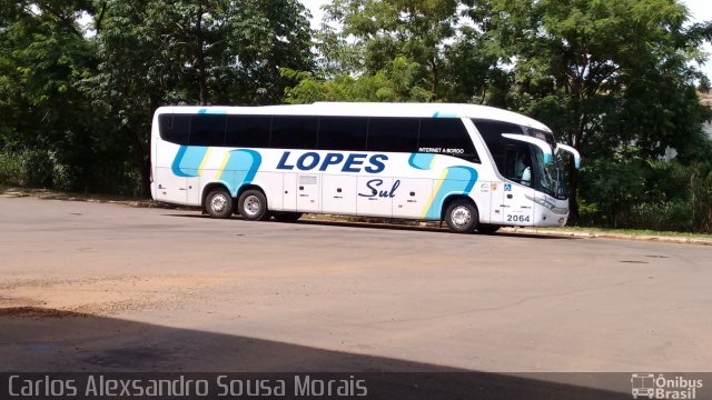 LopeSul Transportes - Lopes e Oliveira Transportes e Turismo - Lopes Sul 2064 na cidade de Barra do Garças, Mato Grosso, Brasil, por Carlos Alexsandro Sousa Morais. Número da foto: #3308864.