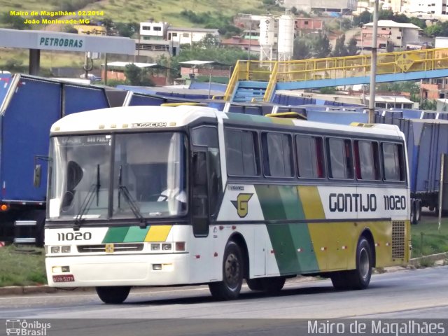 Empresa Gontijo de Transportes 11020 na cidade de João Monlevade, Minas Gerais, Brasil, por Mairo de Magalhães. ID da foto: 3308456.