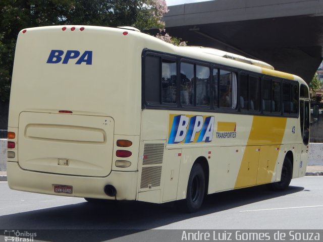 BPA Transportes 43 na cidade de Belo Horizonte, Minas Gerais, Brasil, por André Luiz Gomes de Souza. ID da foto: 3309449.