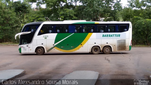 Barrattur - Transportes e Turismo 2305 na cidade de Barra do Garças, Mato Grosso, Brasil, por Carlos Alexsandro Sousa Morais. Número da foto: #3308880.