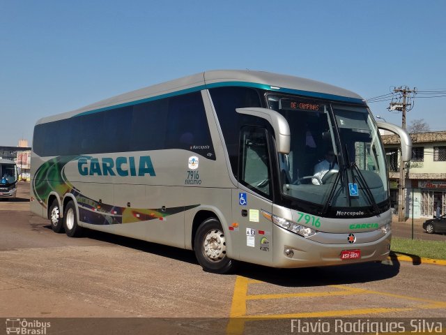 Viação Garcia 7916 na cidade de Cascavel, Paraná, Brasil, por Flavio Rodrigues Silva. ID da foto: 3310856.