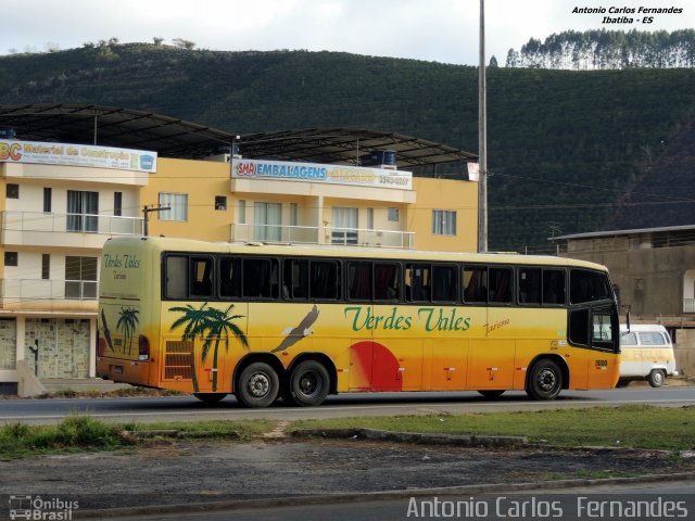 Viação Verdes Vales 3800 na cidade de Ibatiba, Espírito Santo, Brasil, por Antonio Carlos Fernandes. ID da foto: 3311160.