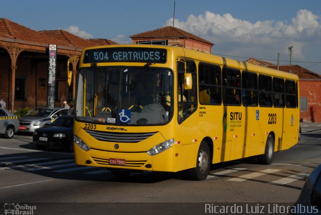 Viação Jundiaiense 2203 na cidade de Jundiaí, São Paulo, Brasil, por Ricardo Luiz. Número da foto: #3311183.
