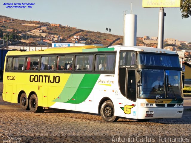 Empresa Gontijo de Transportes 15520 na cidade de João Monlevade, Minas Gerais, Brasil, por Antonio Carlos Fernandes. Número da foto: #3310599.