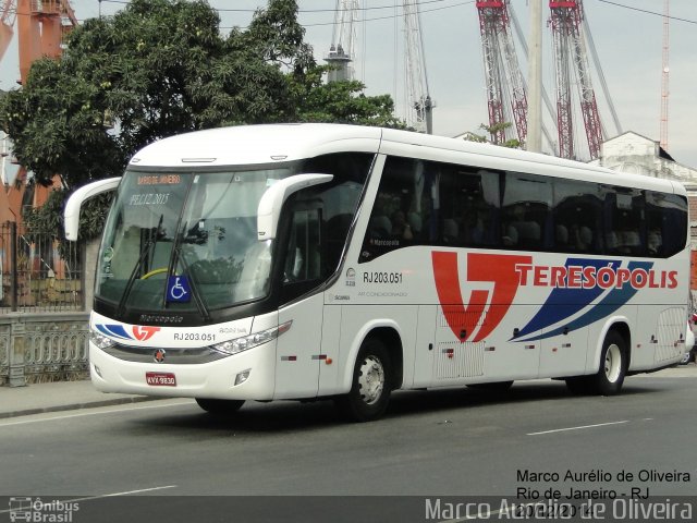 Viação Teresópolis RJ 203.051 na cidade de Rio de Janeiro, Rio de Janeiro, Brasil, por Marco Aurélio de Oliveira. Número da foto: #3314426.