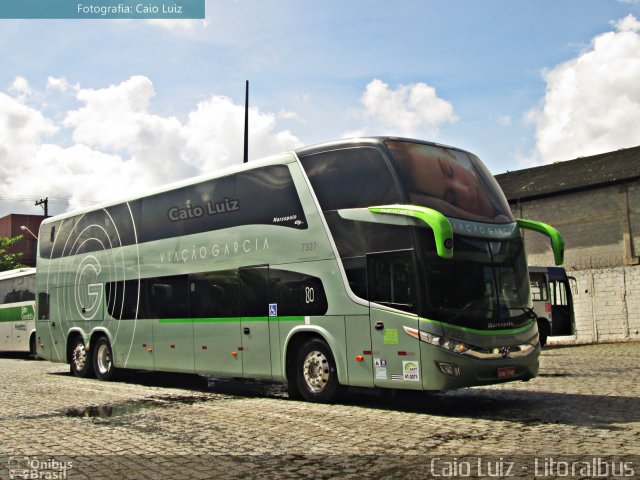 Viação Garcia 7327 na cidade de Santos, São Paulo, Brasil, por Caio Luiz. Número da foto: #3313207.