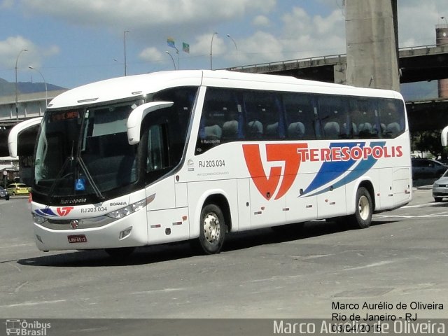 Viação Teresópolis RJ 203.034 na cidade de Rio de Janeiro, Rio de Janeiro, Brasil, por Marco Aurélio de Oliveira. Número da foto: #3314385.