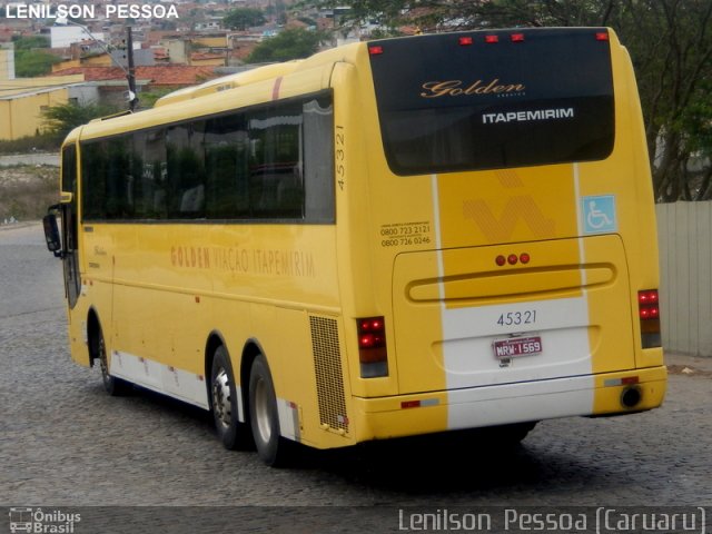 Viação Itapemirim 45321 na cidade de Caruaru, Pernambuco, Brasil, por Lenilson da Silva Pessoa. ID da foto: 3315470.