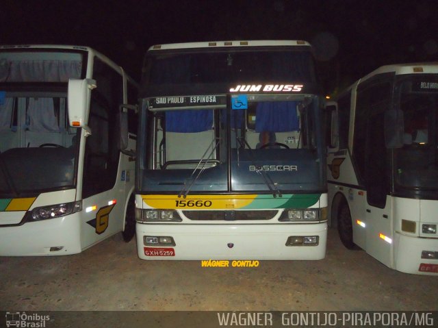 Empresa Gontijo de Transportes 15660 na cidade de Pirapora, Minas Gerais, Brasil, por Wagner Gontijo Várzea da Palma-mg. Número da foto: #3314769.