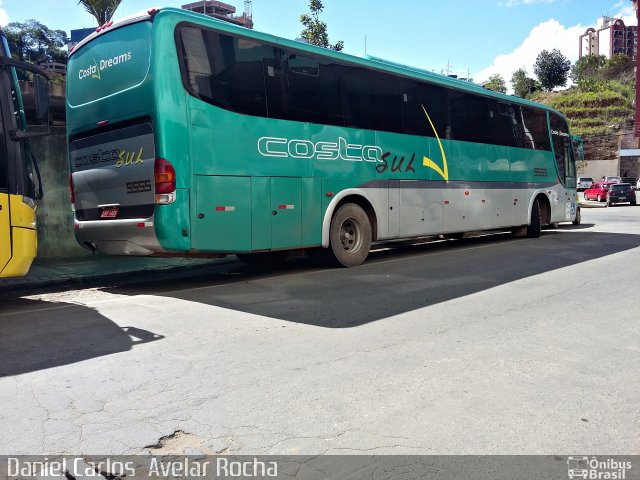 Costa Sul Transportes e Turismo 5555 na cidade de Cachoeiro de Itapemirim, Espírito Santo, Brasil, por Daniel Carlos  Avelar Rocha. Número da foto: #3319247.