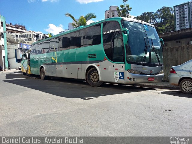 Costa Sul Transportes e Turismo 5555 na cidade de Cachoeiro de Itapemirim, Espírito Santo, Brasil, por Daniel Carlos  Avelar Rocha. Número da foto: #3319185.