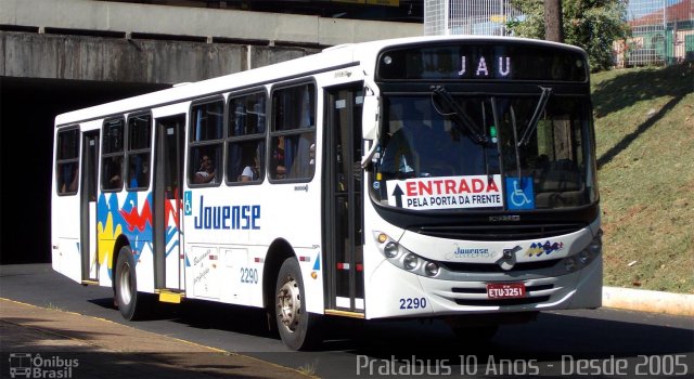 Auto Viação Jauense 2290 na cidade de Jaú, São Paulo, Brasil, por Cristiano Soares da Silva. ID da foto: 3318764.