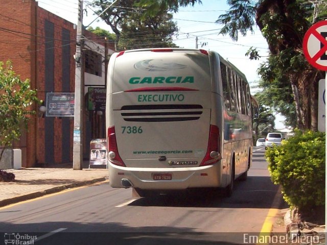 Viação Garcia 7386 na cidade de Apucarana, Paraná, Brasil, por Emanoel Diego.. ID da foto: 3320153.