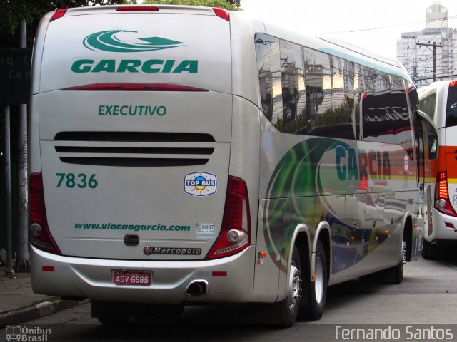 Viação Garcia 7836 na cidade de São Paulo, São Paulo, Brasil, por Fernando Santos. Número da foto: #3321879.