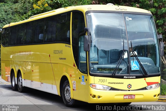 Viação Itapemirim 7001 na cidade de São Paulo, São Paulo, Brasil, por Bruno Aparecido Machado. ID da foto: 3321825.